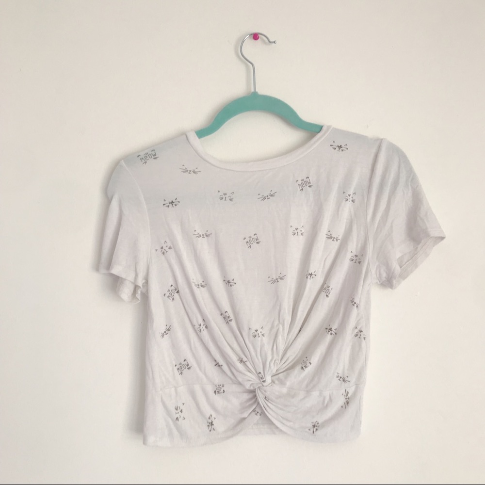 white crop top